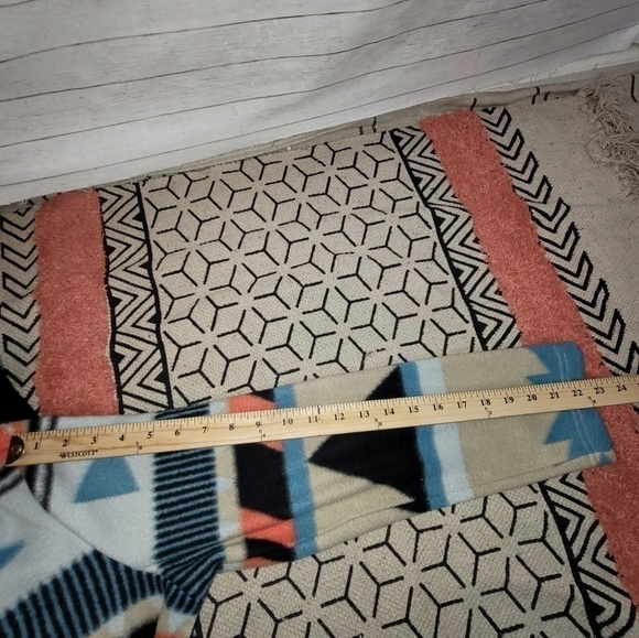 VICKI WAYNE SOUTHWEST FLEECE CARDIGAN JACKET, SZ LARGE PETITE - Picture 14 of 14